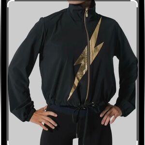 925 fit Strike A Pose Lightning Bolt Graphic-Print Jacket